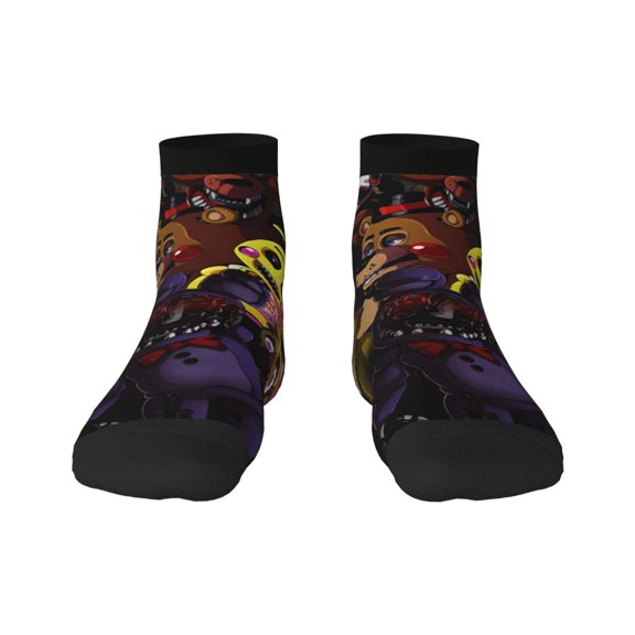 Saiise Five Nights At FreddyS Funny Socks Men Women Adults Novelty Graphic Crew Tube Socks Crazy Design Casual Dress Socks for Sports,Running,Travel