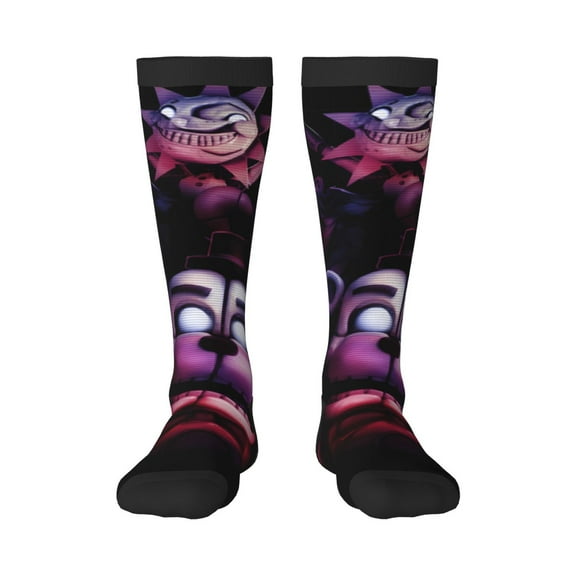 Saiise Five Nights At Freddy'S Funny Socks Men Women Boys Kids Adults Novelty Graphic Crew Tube Socks Crazy Design Casual Dress Socks for Sports,Running,Travel