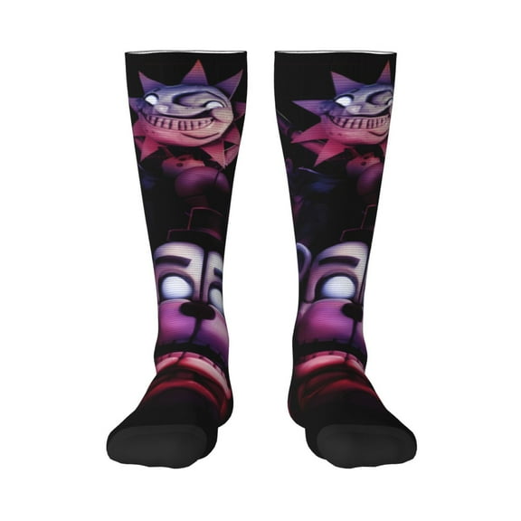 Saiise Five Nights At Freddy'S Funny Socks Men Women Boys Kids Adults Novelty Graphic Crew Tube Socks Crazy Design Casual Dress Socks for Sports,Running,Travel