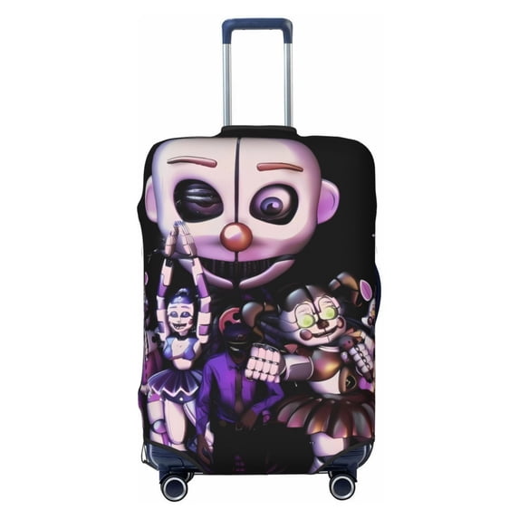 Saiise Five Nights At Freddy'S Luggage Suitcase Covers Elastic Washable Luggage Protector Travel Suitcase Protective Cover For Unisex Fits 18-32 Inch Luggage(No luggage included)