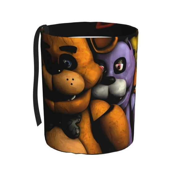 Saiise Five Nights At Freddy'S Print Car Trash Can Bin for Back Seat Leak Proof, Trash Bag Hanging,for SUV Truck Van, Automotive Vehicle Garbage Cans Front Seat
