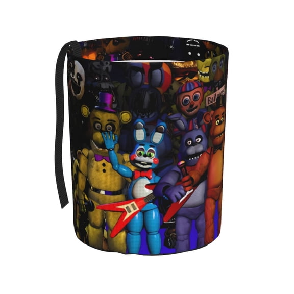 Saiise Five Nights At Freddy'S Print Car Trash Can Bin for Back Seat Leak Proof, Trash Bag Hanging,for SUV Truck Van, Automotive Vehicle Garbage Cans Front Seat