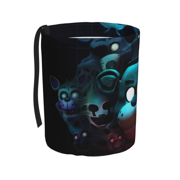 Saiise Five Nights At Freddy'S Print Car Trash Can Bin for Back Seat Leak Proof, Trash Bag Hanging,for SUV Truck Van, Automotive Vehicle Garbage Cans Front Seat