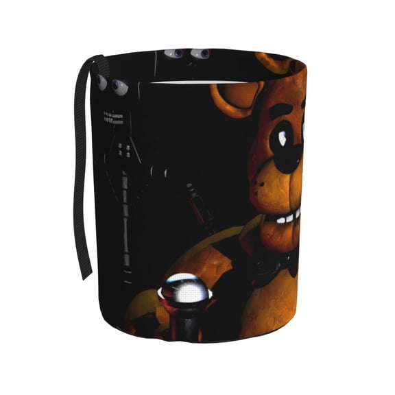Saiise Five Nights At Freddy'S Print Car Trash Can Bin for Back Seat Leak Proof, Trash Bag Hanging,for SUV Truck Van, Automotive Vehicle Garbage Cans Front Seat