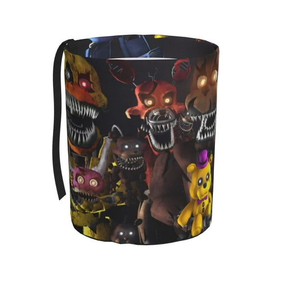 Saiise Five Nights At Freddy'S Print Car Trash Can Bin for Back Seat Leak Proof, Trash Bag Hanging,for SUV Truck Van, Automotive Vehicle Garbage Cans Front Seat