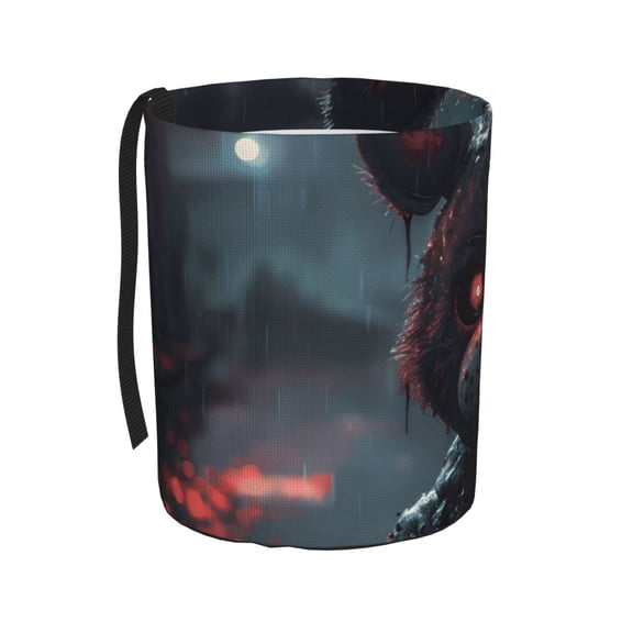 Saiise Five Nights At Freddy'S Print Car Trash Can Bin for Back Seat Leak Proof, Trash Bag Hanging,for SUV Truck Van, Automotive Vehicle Garbage Cans Front Seat