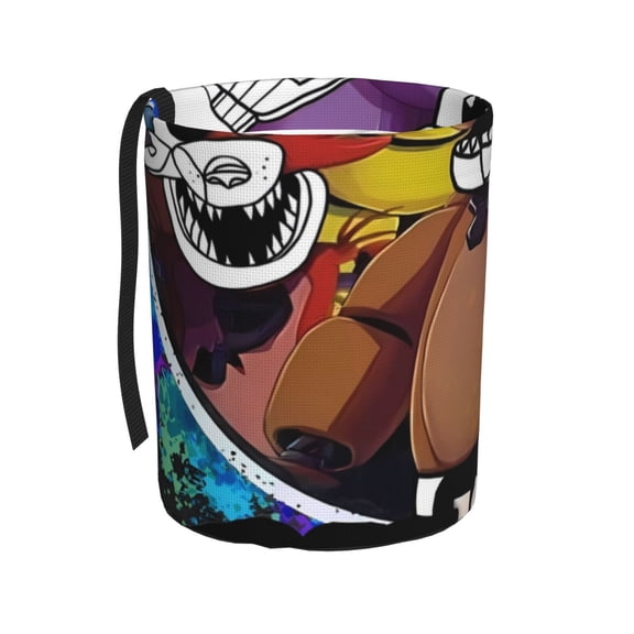 Saiise Five Nights At Freddy'S Print Car Trash Can Bin for Back Seat Leak Proof, Trash Bag Hanging,for SUV Truck Van, Automotive Vehicle Garbage Cans Front Seat