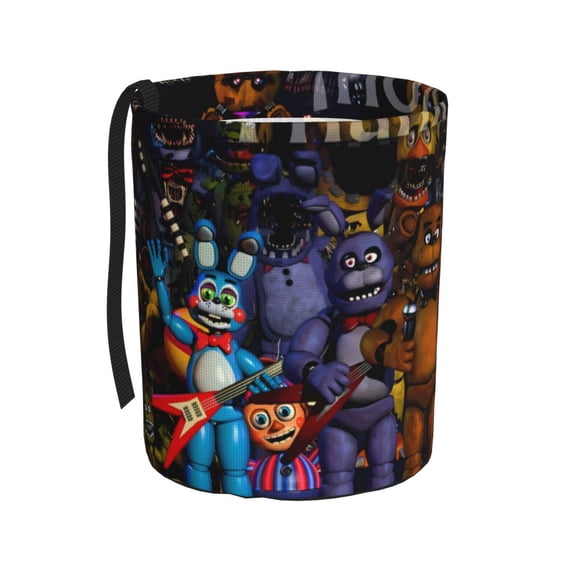 Saiise Five Nights At Freddy'S Print Car Trash Can Bin for Back Seat Leak Proof, Trash Bag Hanging,for SUV Truck Van, Automotive Vehicle Garbage Cans Front Seat