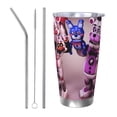 thumbnail image 1 of Saiise Five Nights At Freddy'S Print Tumbler 20 Oz Stainless Steel Vacuum Insulated with Straw Coffee Cup for Home,Office,Outdoor Works Great for Ice Drinks and Hot Beverage, 1 of 8