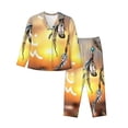 thumbnail image 1 of Saiise Follow Your Dream Dreamcatcher Print Women Soft Pajama Sets,Long Sleeve Sleepwear Button Up 2-Piece Pjs Lounge Sets-Small, 1 of 7