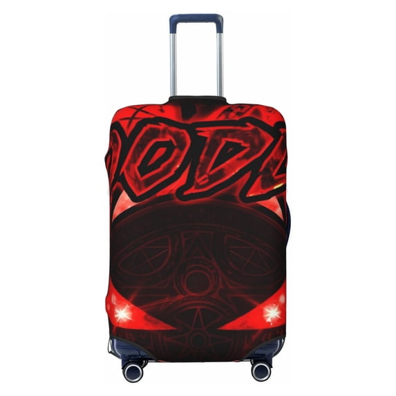 Saiise Geometry Dash Luggage Suitcase Covers Elastic Washable Luggage Protector Travel Suitcase Protective Cover For Unisex Fits 18-32 Inch Luggage(No luggage included)