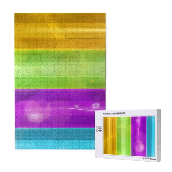 Saiise Geometry Dash Print 1000 Jigsaw Puzzle for Adults and Family,Impossible Hard Difficult Challenging Puzzles for Adults - Finished Puzzle Size is 29.5 x 19.7 inch