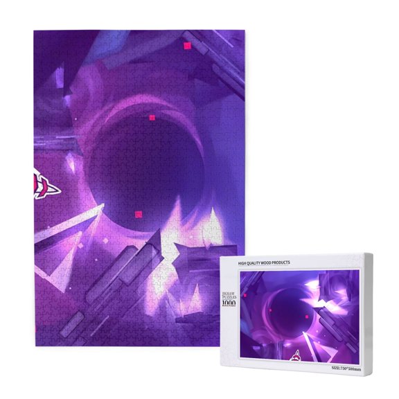 Saiise Geometry Dash Print 1000 Jigsaw Puzzle for Adults and Family,Impossible Hard Difficult Challenging Puzzles for Adults - Finished Puzzle Size is 29.5 x 19.7 inch