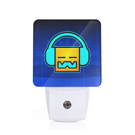 Saiise Geometry Dash Print LED Night Light for Bathroom,Hallway,Bedroom,Kids Room,Stairway-EU