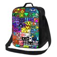 thumbnail image 1 of Saiise Geometry Dash Print Lunch Box for Men Women Adults Lunch Bag for Office Work Picnic - Reusable Portable Lunchbox, 1 of 8