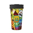 thumbnail image 1 of Saiise Geometry Dash Print Travel Coffee Mug 16oz,Insulated Coffee Mug to Go,Reusable Coffee Travel Mug with Seal Lid,Vacuum Stainless Steel Coffee Cups for Hot/Ice Coffee Tea, 1 of 8