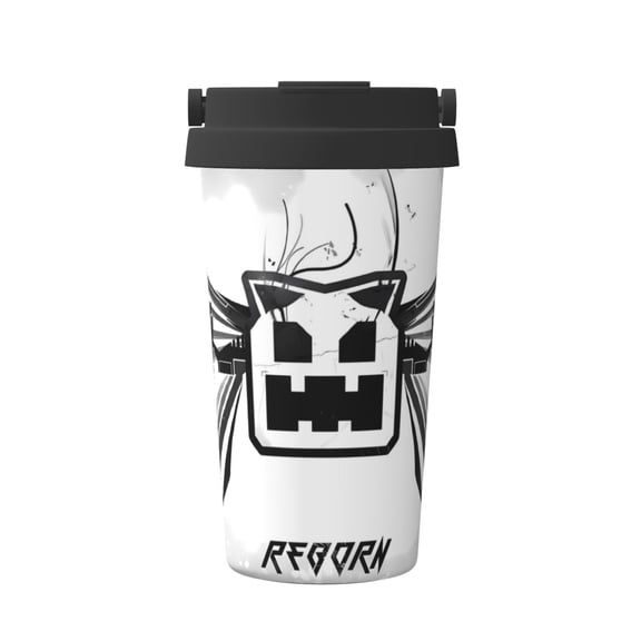 Saiise Geometry Dash Print Travel Coffee Mug 16oz,Insulated Coffee Mug to Go,Reusable Coffee Travel Mug with Seal Lid,Vacuum Stainless Steel Coffee Cups for Hot/Ice Coffee Tea