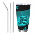 thumbnail image 1 of Saiise Geometry Dash Print Tumbler 20 Oz Stainless Steel Vacuum Insulated with Straw Coffee Cup for Home,Office,Outdoor Works Great for Ice Drinks and Hot Beverage, 1 of 8