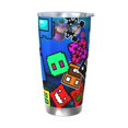 thumbnail image 1 of Saiise Geometry Dash Print Tumbler 20 Oz Stainless Steel Vacuum Insulated with Straw Coffee Cup for Home,Office,Outdoor Works Great for Ice Drinks and Hot Beverage, 1 of 8