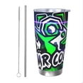 thumbnail image 1 of Saiise Geometry Dash Print Tumbler 20 Oz Stainless Steel Vacuum Insulated with Straw Coffee Cup for Home,Office,Outdoor Works Great for Ice Drinks and Hot Beverage, 1 of 8