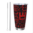 thumbnail image 1 of Saiise Geometry Dash Print Tumbler 20 Oz Stainless Steel Vacuum Insulated with Straw Coffee Cup for Home,Office,Outdoor Works Great for Ice Drinks and Hot Beverage, 1 of 8