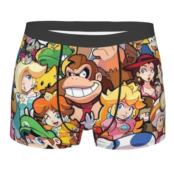 Saiise Mario Aa Men's Underwear Boxer Briefs Cotton Trunks Short Leg Underwear (S-XXL)