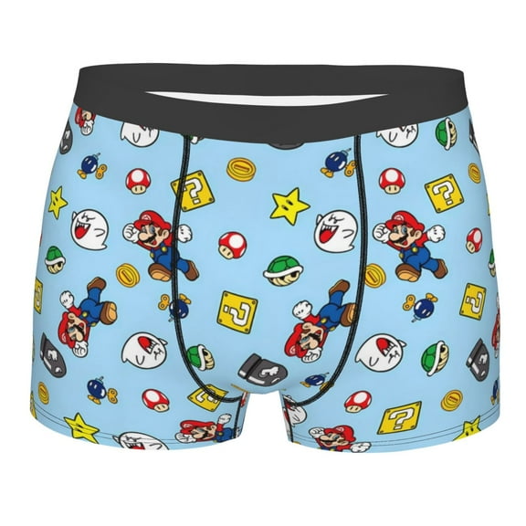 Saiise Mario Ak Men's Underwear Boxer Briefs Cotton Trunks Short Leg Underwear (S-XXL)