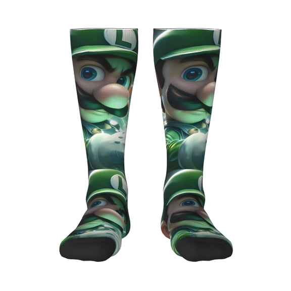 Saiise Mario As Funny Socks Men Women Boys Kids Adults Novelty Graphic Crew Tube Socks Crazy Design Casual Dress Socks for Sports,Running,Travel