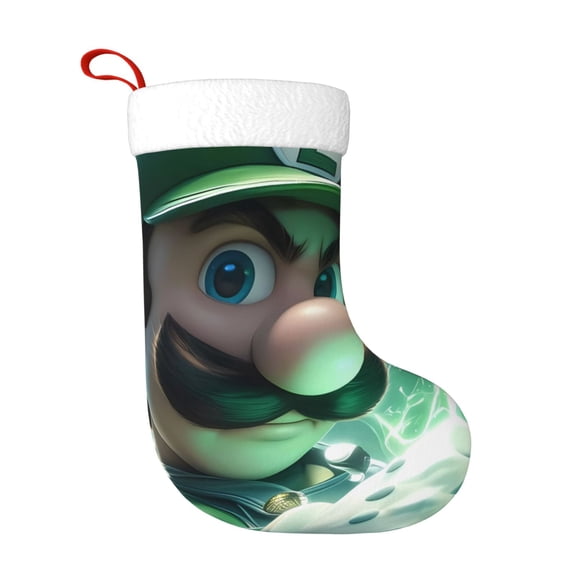 Saiise Mario As Print 17.7 Inches Christmas Stockings,Large Stockings for for Christmas Xmas Tree Holiday Fireplace Family Decor Gifts