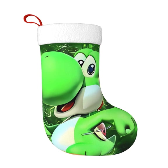Saiise Mario Be Print 17.7 Inches Christmas Stockings,Large Stockings for for Christmas Xmas Tree Holiday Fireplace Family Decor Gifts