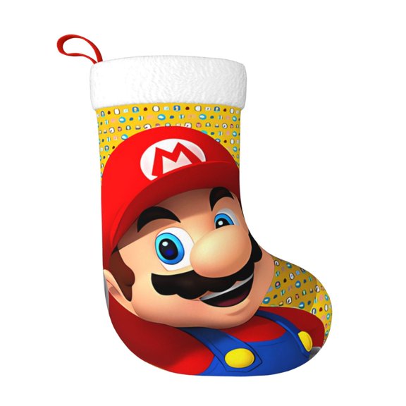 Saiise Mario Br Print 17.7 Inches Christmas Stockings,Large Stockings for for Christmas Xmas Tree Holiday Fireplace Family Decor Gifts