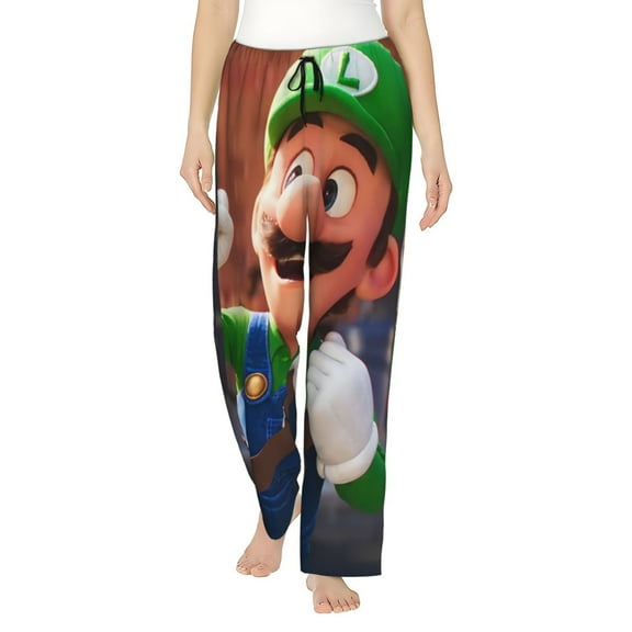 Saiise Mario Cd Womens Pama Pants Stretch Comfy Lounge Pants Drawstring Sleep Bottoms with Pockets