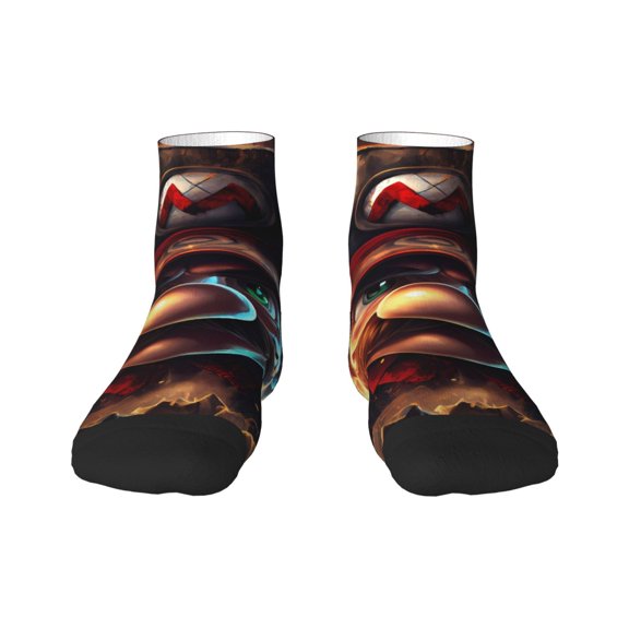 Saiise Mario Funny Socks Men Women Adults Novelty Graphic Crew Tube Socks Crazy Design Casual Dress Socks for Sports,Running,Travel