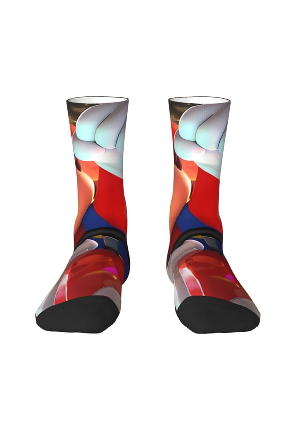 Mario Funny Socks Men Women Adults Novelty Graphic Crew Tube Socks Crazy Design Casual Dress Socks for Sports,Running,Travel