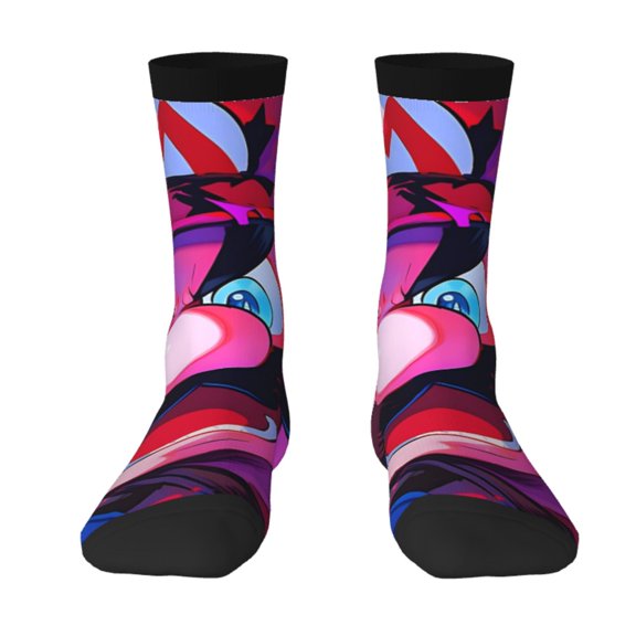 Saiise Mario Funny Socks Men Women Adults Novelty Graphic Crew Tube Socks Crazy Design Casual Dress Socks for Sports,Running,Travel