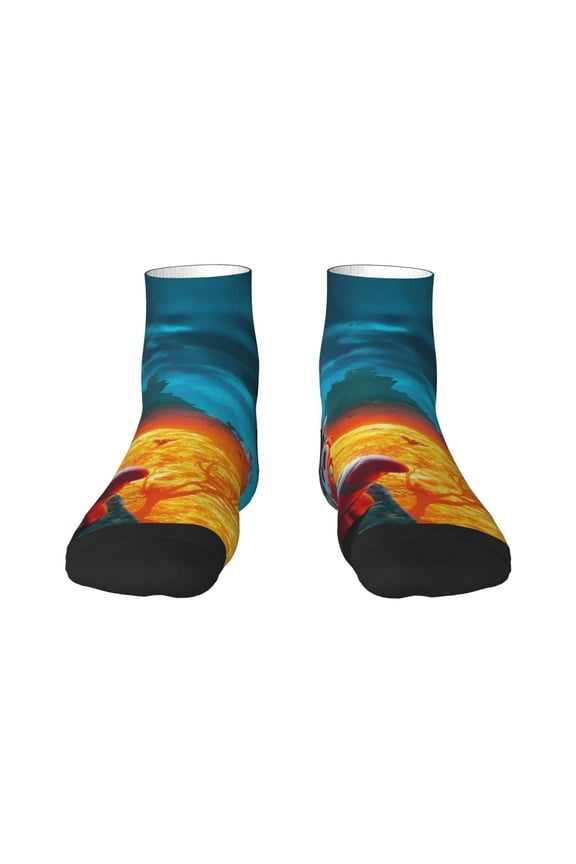 Mario Funny Socks Men Women Adults Novelty Graphic Crew Tube Socks Crazy Design Casual Dress Socks for Sports,Running,Travel