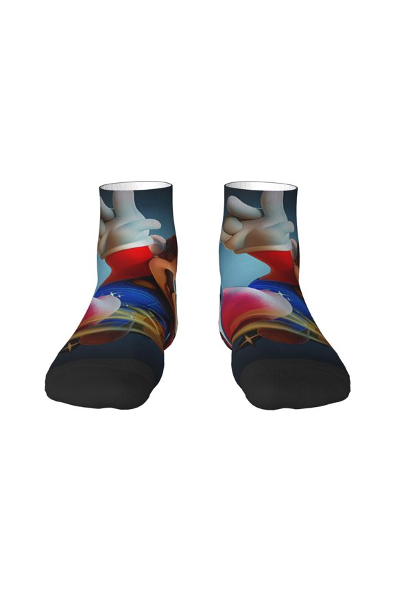 Mario Funny Socks Men Women Adults Novelty Graphic Crew Tube Socks Crazy Design Casual Dress Socks for Sports,Running,Travel