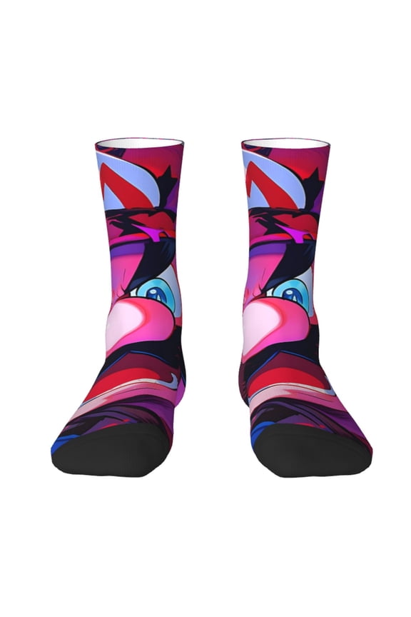 Mario Funny Socks Men Women Adults Novelty Graphic Crew Tube Socks Crazy Design Casual Dress Socks for Sports,Running,Travel