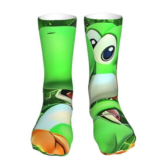 Saiise Mario Funny Socks Men Women Adults Novelty Graphic Crew Tube Socks Crazy Design Casual Dress Socks for Sports,Running,Travel