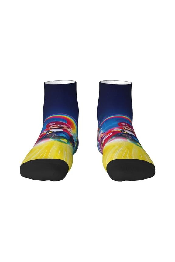 Mario Funny Socks Men Women Adults Novelty Graphic Crew Tube Socks Crazy Design Casual Dress Socks for Sports,Running,Travel