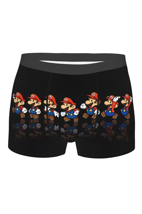 Mario O Men's Underwear Boxer Briefs Cotton Trunks Short Leg Underwear (S-XXL)