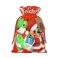 thumbnail image 1 of Saiise Mario Print Christmas Drawstring Bags Xmas Bags Linen Treat Bags for Christmas Party Favor, 1 of 8
