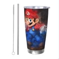 thumbnail image 1 of Saiise Mario Print Tumbler 20 Oz Stainless Steel Vacuum Insulated with Straw Coffee Cup for Home,Office,Outdoor Works Great for Ice Drinks and Hot Beverage, 1 of 8