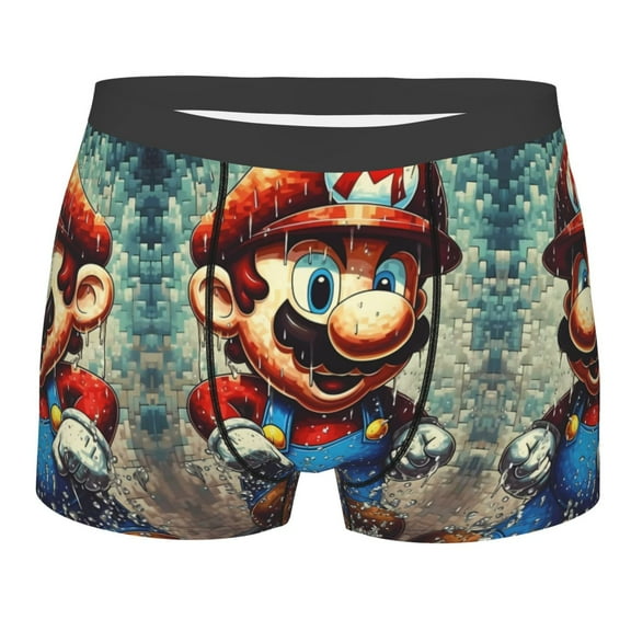 Saiise Mario X Men's Underwear Boxer Briefs Cotton Trunks Short Leg Underwear (S-XXL)