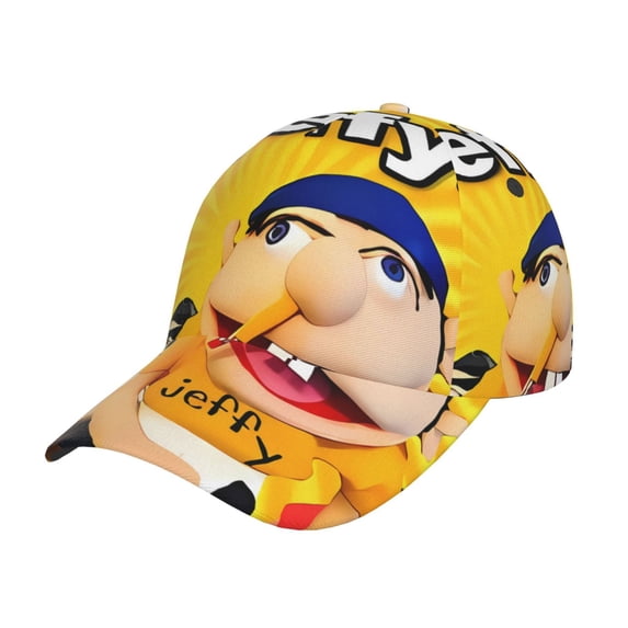 Saiise Men Women Sml Jeffy Bo Print Sported Baseball Cap Adjustable Golf Cap Dad Hat Outdoor for Running Workouts and Outdoor Activities All Seasons