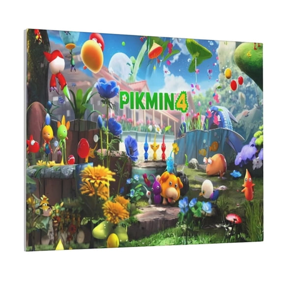 Saiise Pikmin Frameless Canvas Wall Art - Abstract Modern Artwork for Living Room, Bedroom, Office - Ready to Hang, Vibrant Colors, Ideal Gift Idea- 8"x10"