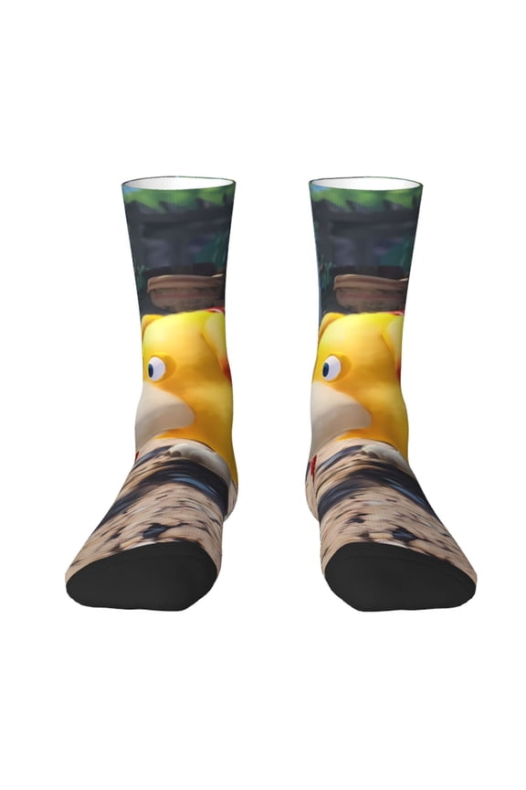 Pikmin Funny Socks Men Women Adults Novelty Graphic Crew Tube Socks Crazy Design Casual Dress Socks for Sports,Running,Travel