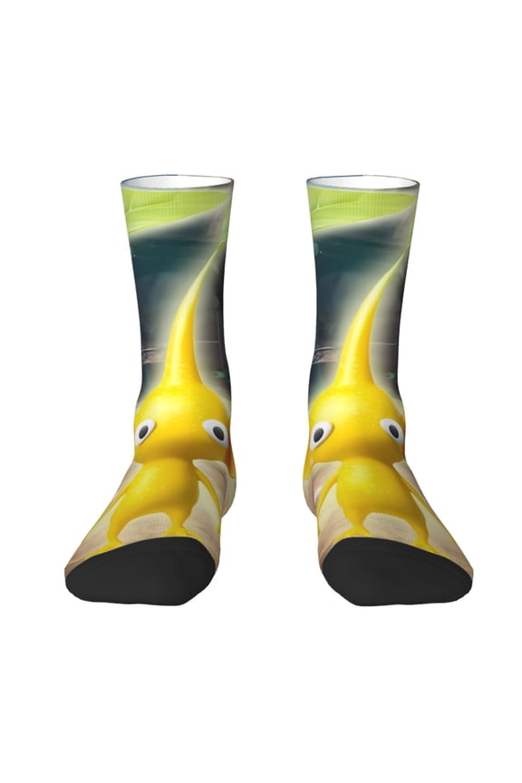 Pikmin Funny Socks Men Women Adults Novelty Graphic Crew Tube Socks Crazy Design Casual Dress Socks for Sports,Running,Travel