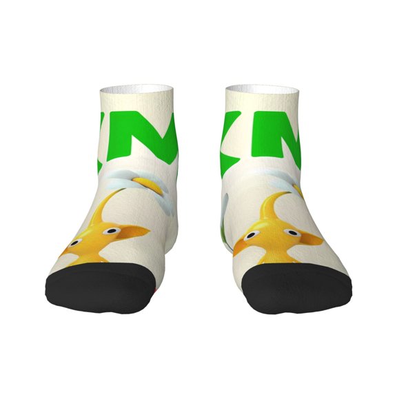 Saiise Pikmin Funny Socks Men Women Adults Novelty Graphic Crew Tube Socks Crazy Design Casual Dress Socks for Sports,Running,Travel
