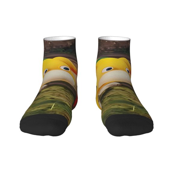 Saiise Pikmin Funny Socks Men Women Adults Novelty Graphic Crew Tube Socks Crazy Design Casual Dress Socks for Sports,Running,Travel